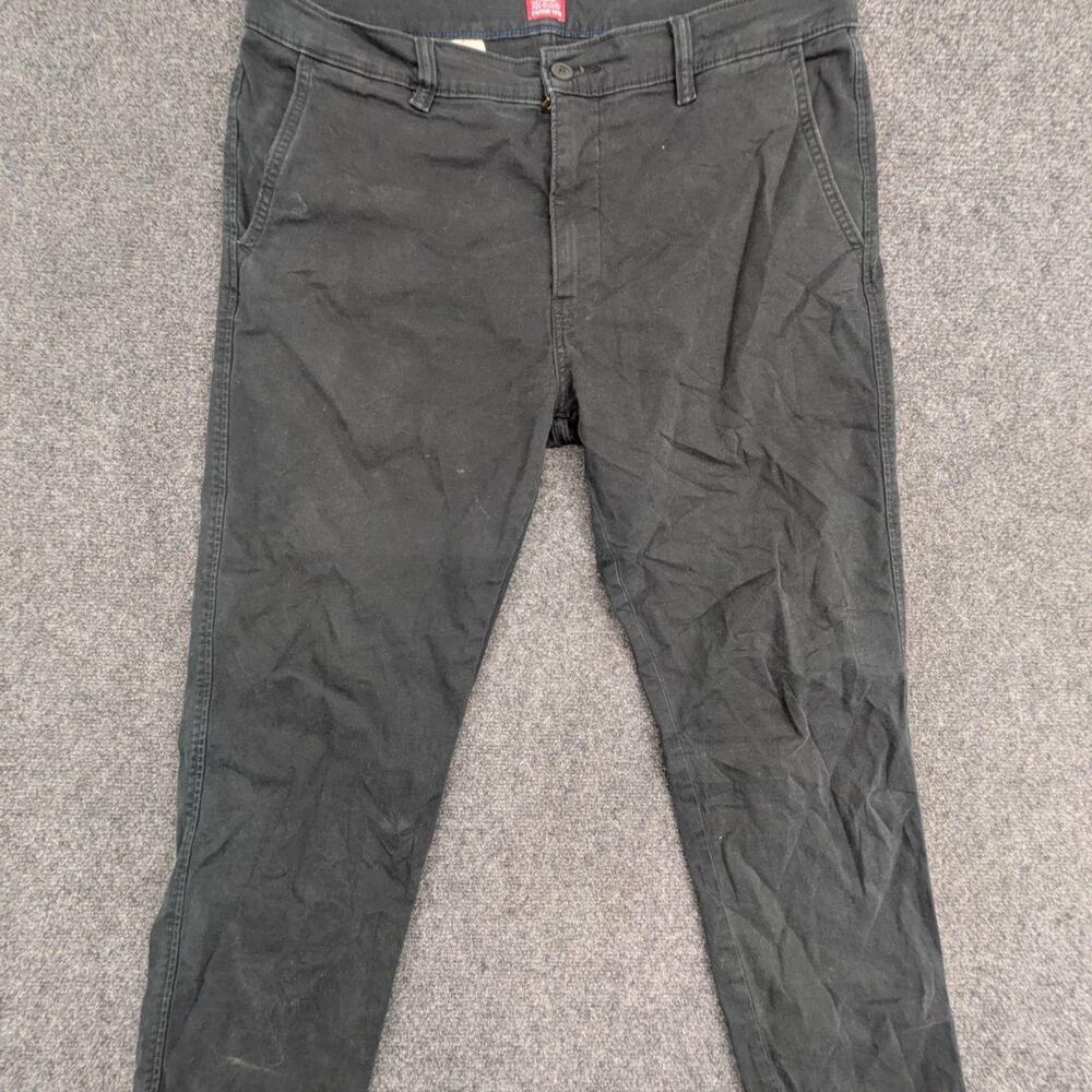 Levi's Jeans Mens 36x30 Black Straight Leg Denim Workwear Pants Trousers Bottoms